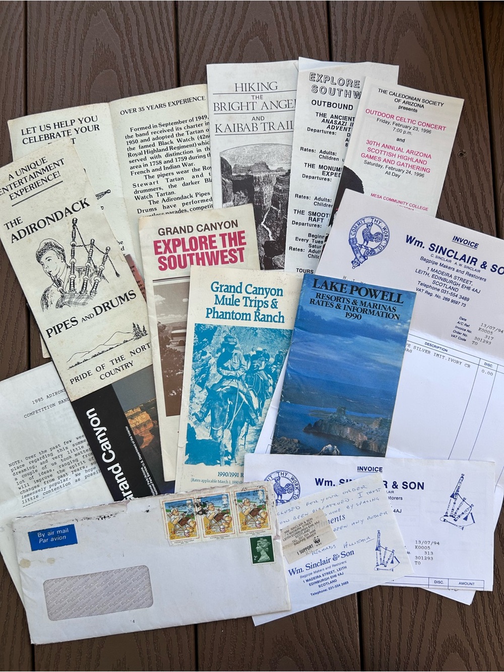Vintage Paper Ephemera Brochures Receipts Scotland Mail